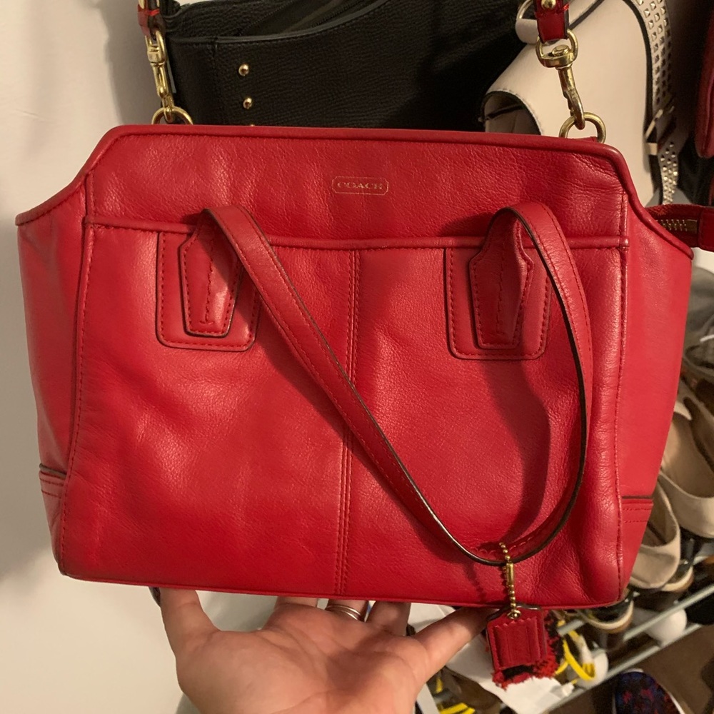 Red Coach purse- great condition!